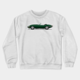 Jaguar E Type Roadster British Racing Green Crewneck Sweatshirt